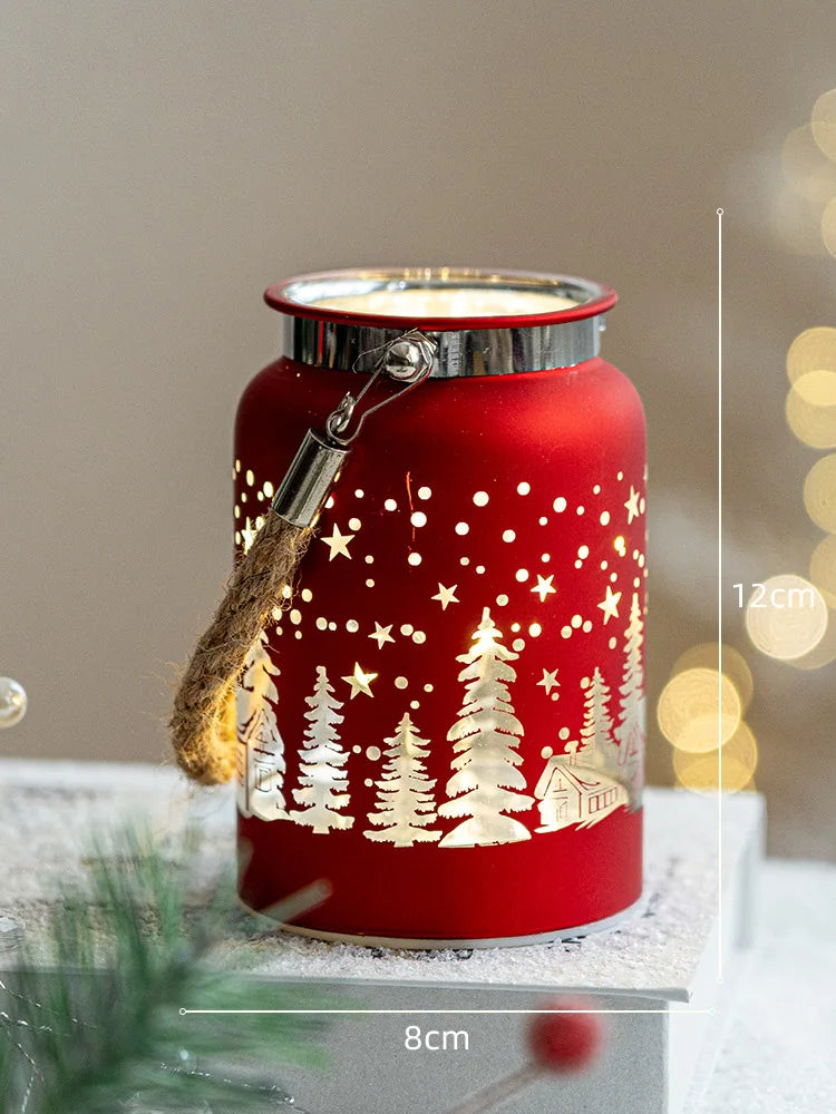 Merry Christmas Gift Sublimation Christmas Ornaments Led Candle Lights Crystal Candelabra