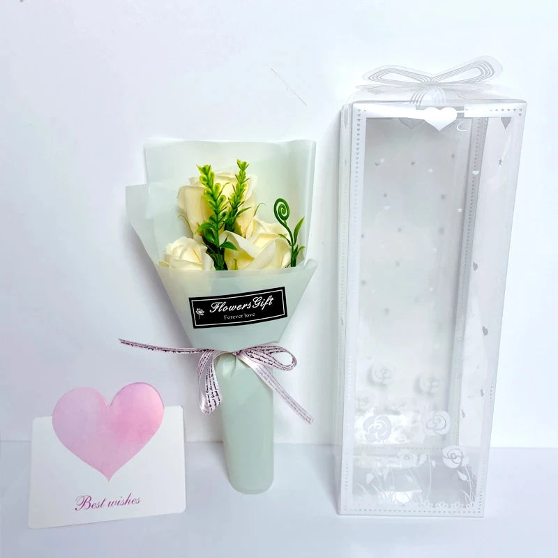 Bouquet Romantic Valentine's Day Gift for Her Premium Artificial Floral Decor Creative Home Decoration in Elegant Box