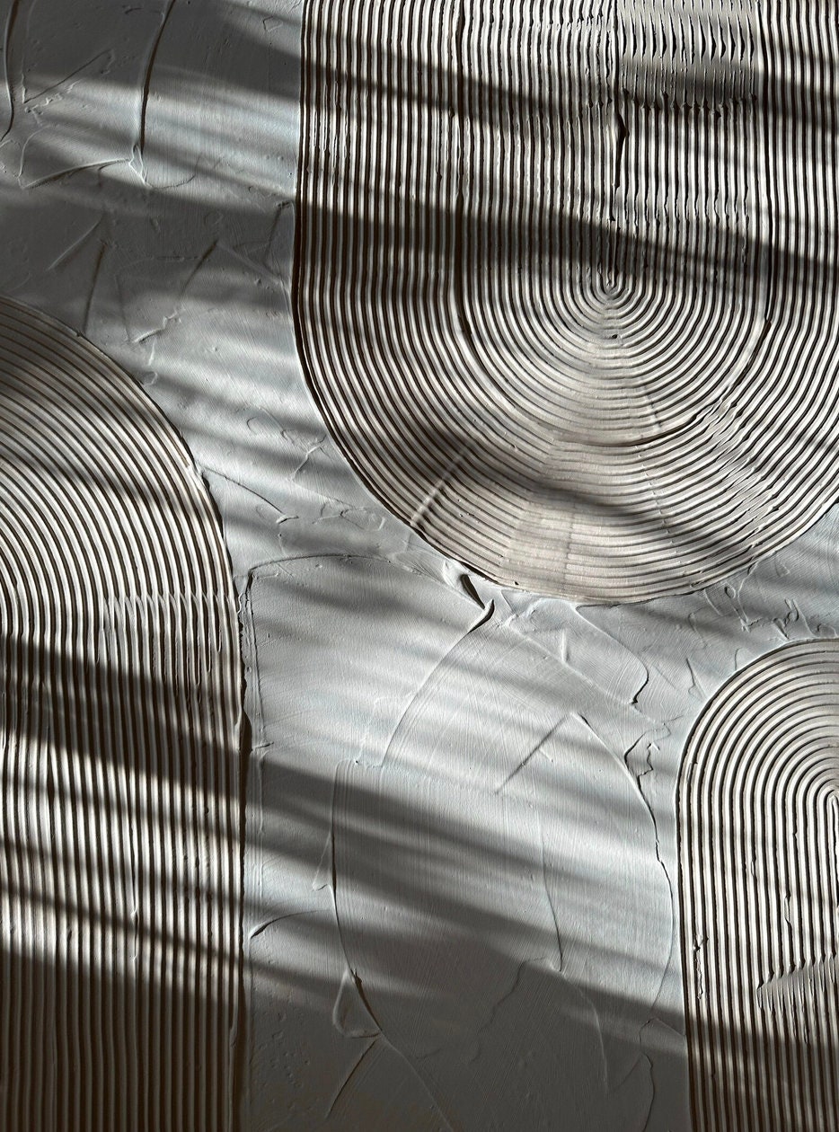 TIMELESS- clasyq conscious art | canvas plaster art | 3d wall art | home decor | midcentury modern | minimal decor | gift | artwork