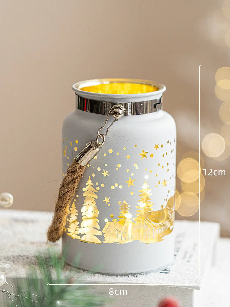 Merry Christmas Gift Sublimation Christmas Ornaments Led Candle Lights Crystal Candelabra