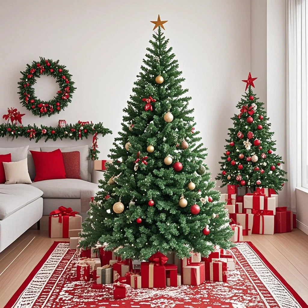2025 Hot Seller High Quality 5FT 400T PVC Artificial Christmas Tree with Metal Stand for Outdoor Home Decoration