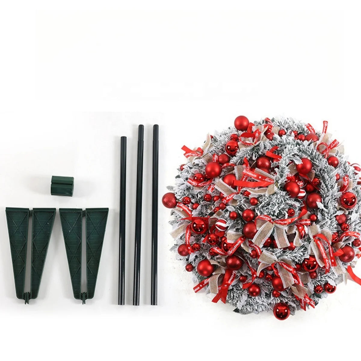 5/6/7FT Christmas Tree Pre-Decorated with Lights Quick Setup Foldable Design for Home/Party/Store Wholesale Holiday Decor