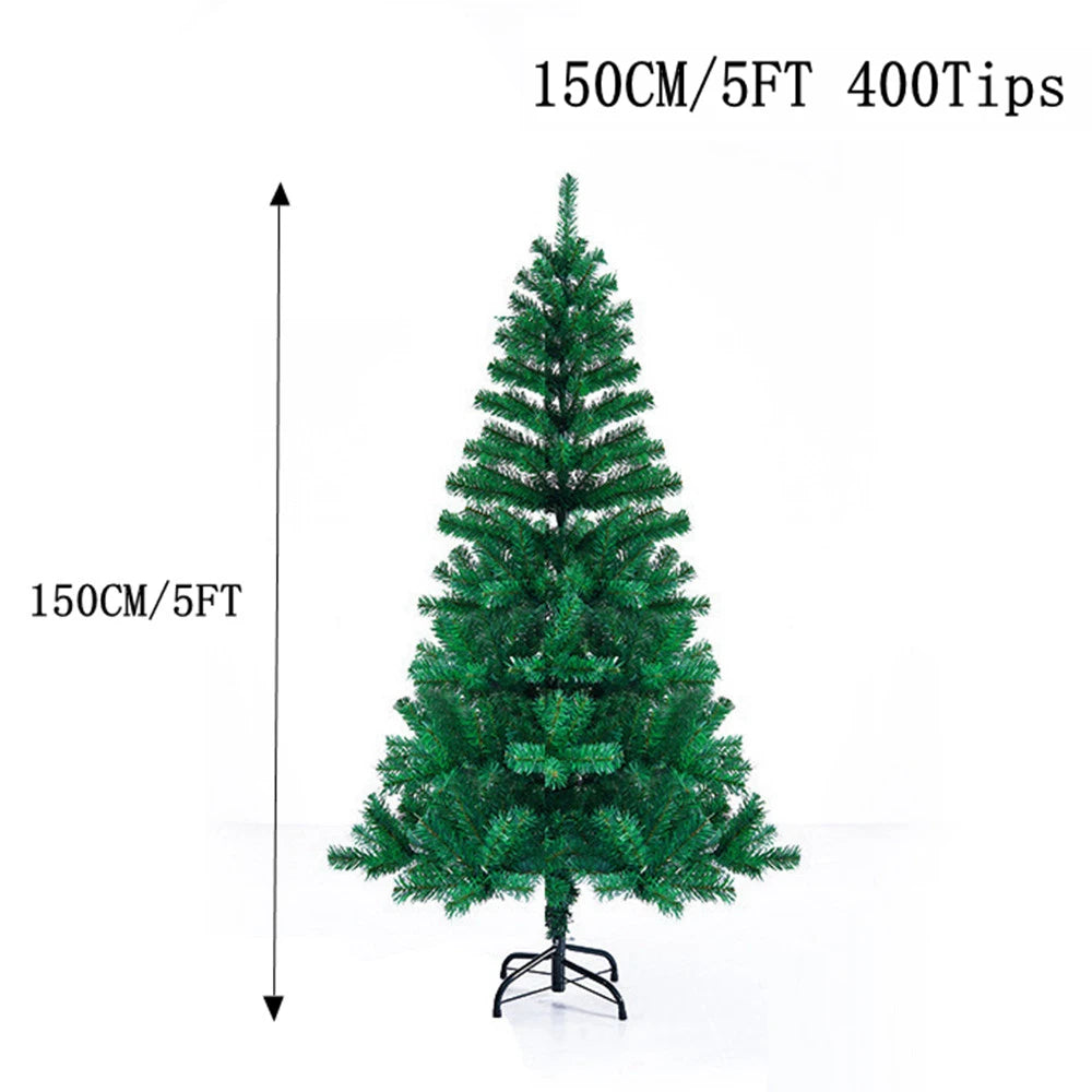 2025 Hot Seller High Quality 5FT 400T PVC Artificial Christmas Tree with Metal Stand for Outdoor Home Decoration
