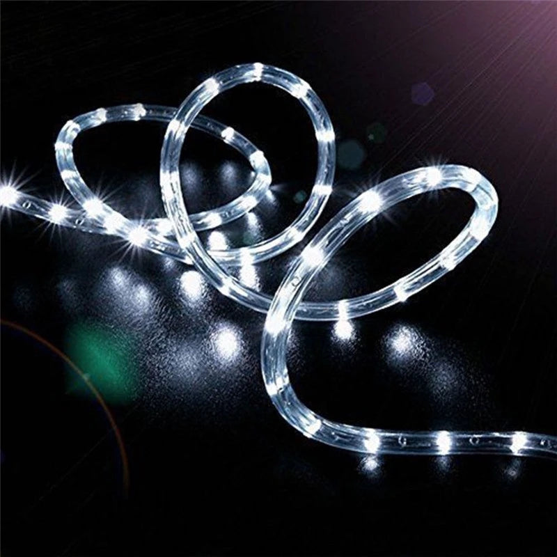 Christmas Decorations 2025 Led Tube Rope String Light Street Garland Fairy Lights New Year 2025 Festoon 10/20/30/40M EU Plug