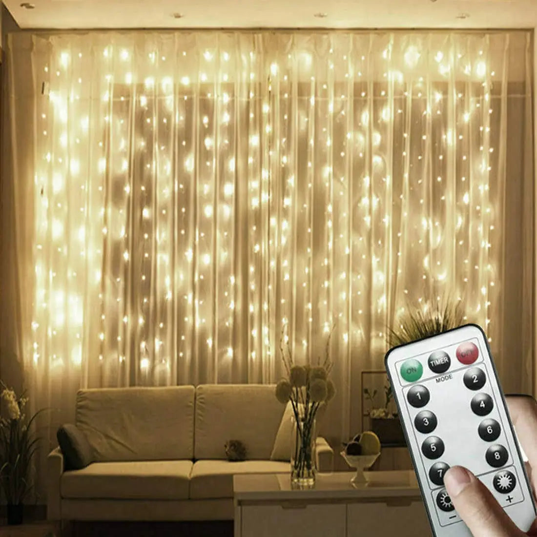 9.8ft 3m USB 8 Modes Remote Outdoor Wedding Pary Garden Home Bedroom Curtain Fairy Holiday Christmas Tree LED String Lights