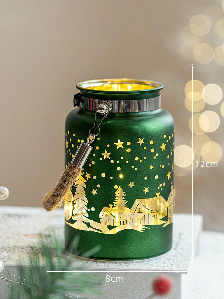 Merry Christmas Gift Sublimation Christmas Ornaments Led Candle Lights Crystal Candelabra