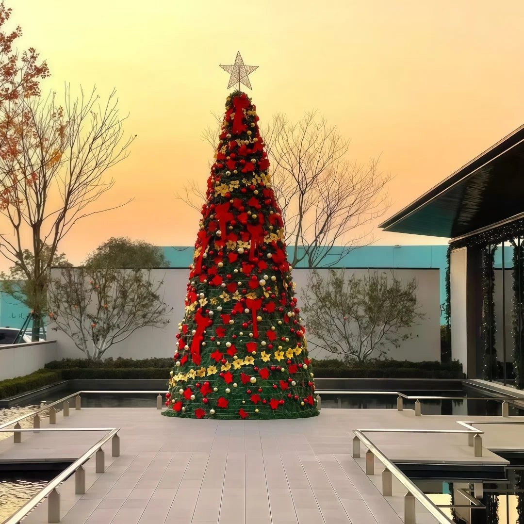 Giant Pixel Christmas Tree Oversized Cone Tree for Festive Christmas Decorations