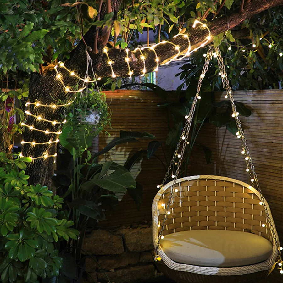 Christmas Decorations 2025 Led Tube Rope String Light Street Garland Fairy Lights New Year 2025 Festoon 10/20/30/40M EU Plug