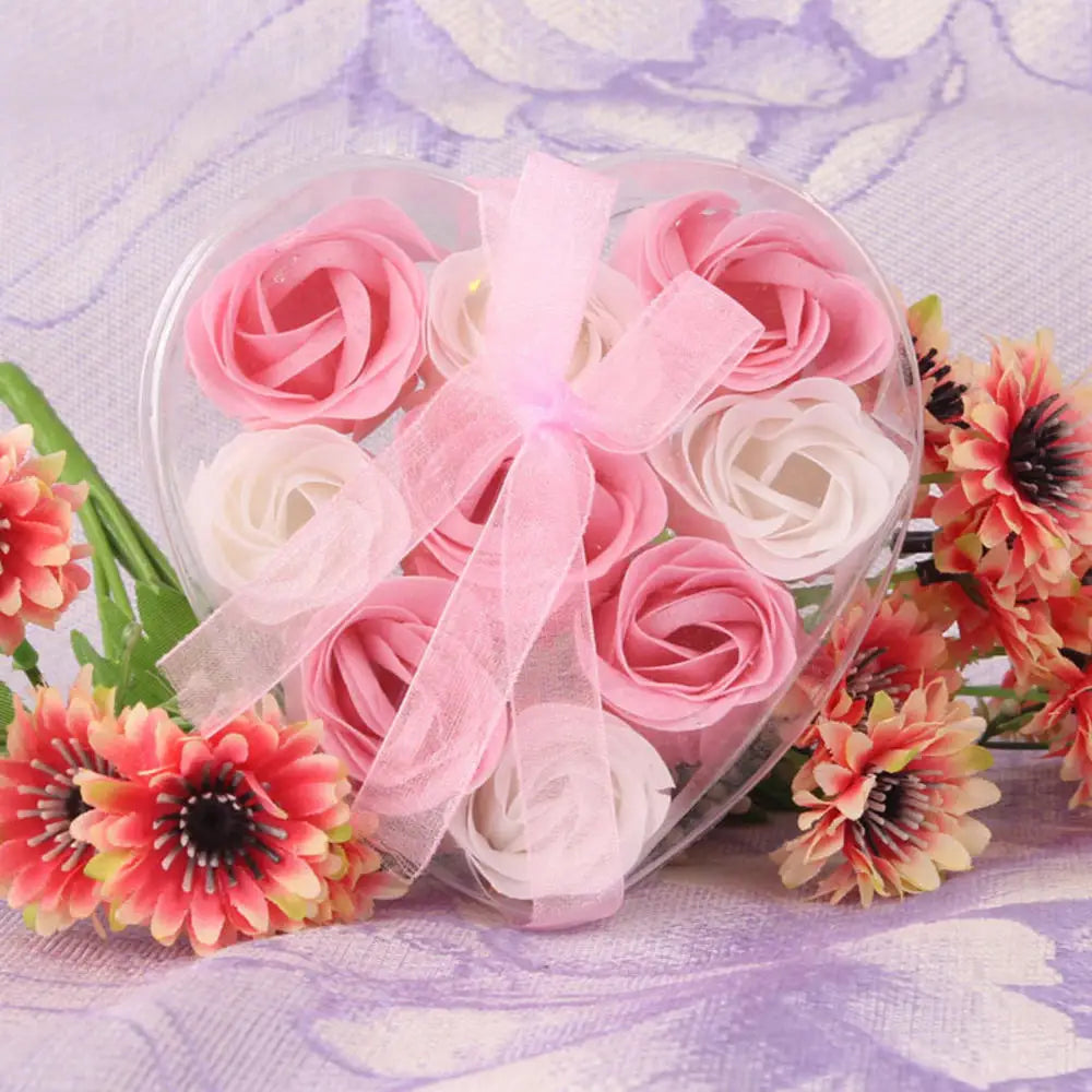 3/6/9 Heads Rose Soap Flower Bouquet Valentine'S Day Artificial Flower Bouquet Gift Women/Men Valentine Day Gift Wedding Decor