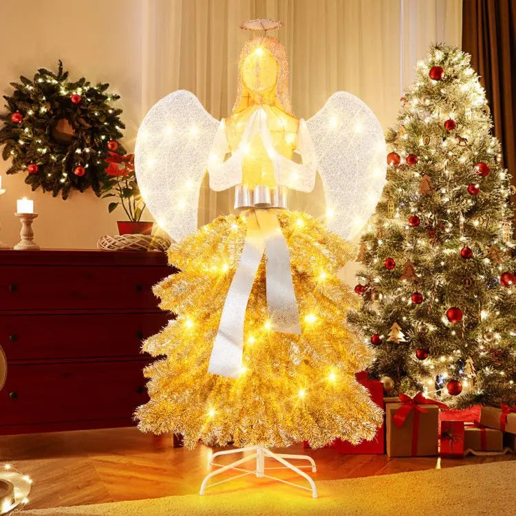5.2 Feet Lighted Angel Artificial Christmas Tree with Warm White LED Lights Christmas Trees Product