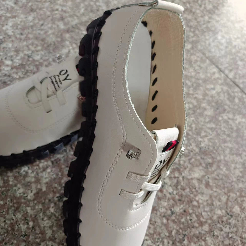 Sneakers Women Shoes Loafers Lace Up Leather Flat New Spring Casual comfortable Mom Shoe Mujer Zapatos Chaussure Femme