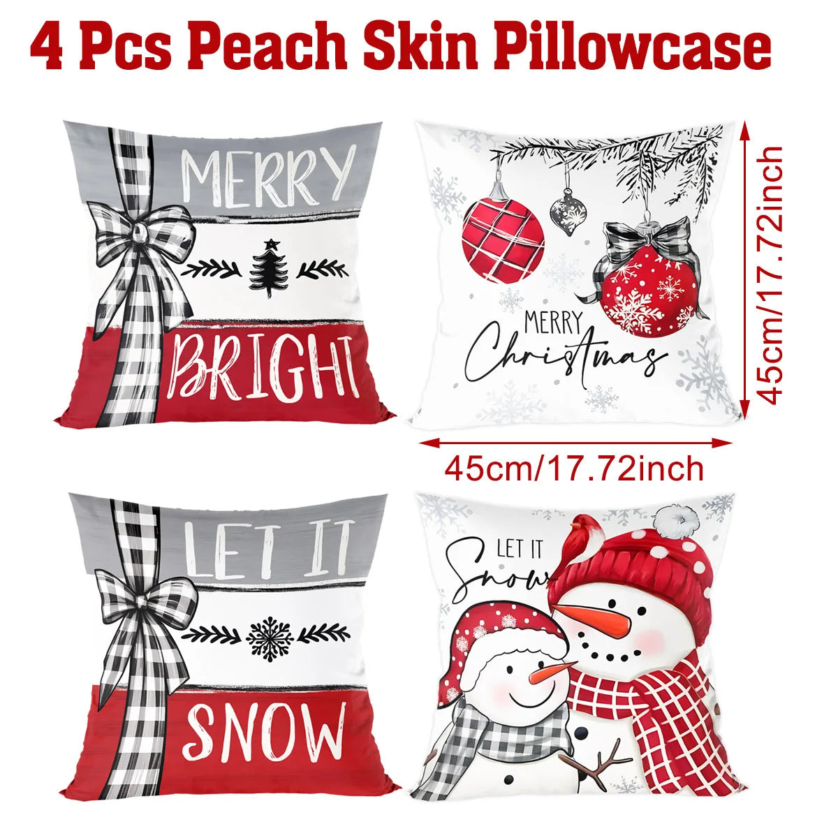 Christmas Cushion Cover Merry Christmas Decorations for Home 2025 Navidad Natal Xmas Ornament Sofa Pillowcase New Year Gift 2026