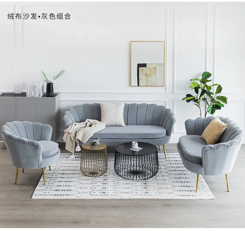 living room single Sofa Nordic Velvet Armchair Ergonomic design modern Corner small sofa luxury Relaxing chair Home furniture