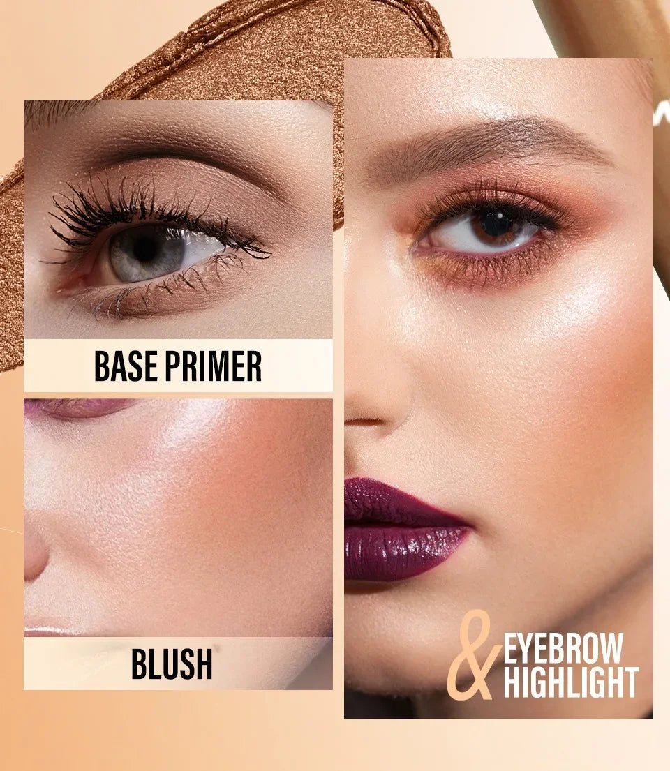 Smoky Dark Black Eyeshadow Pencil Stick Waterproof Pearlescent Matte Metallic Glitter Eye Shadow Highlighter Pen Make Up Tool