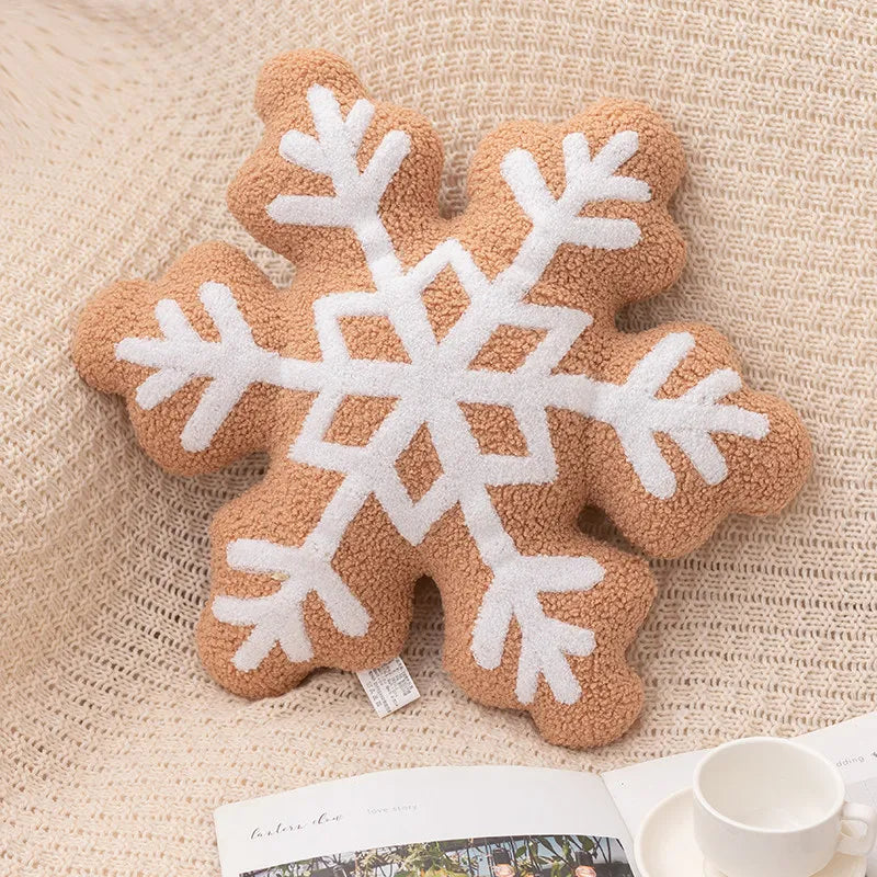 Christmas Snowflake Wreath Candy Cushion Holiday Atmosphere Decoration Ornament Gift Cushion