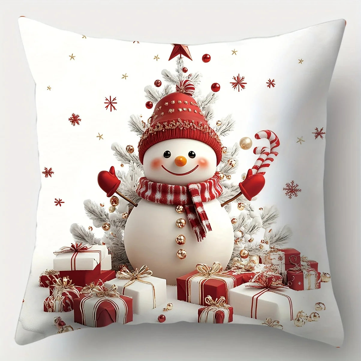 Christmas Cushion Covers Four-piece Set Festive Atmosphere Suitable for Parties Holidays and Daily Decoration