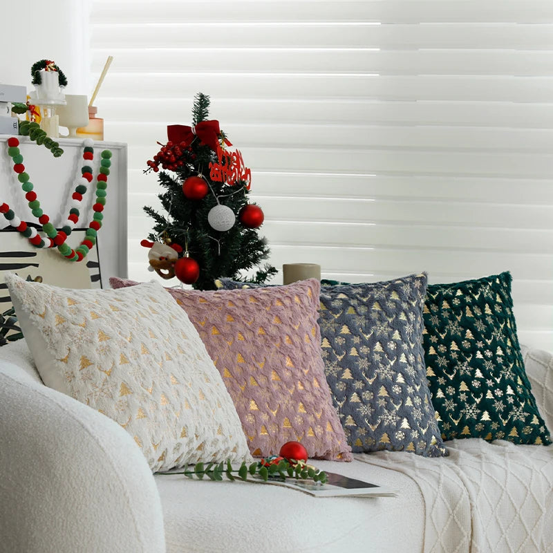Christmas Cushion Cover the Single Side Personalized Gift 45x45 Cm Home Decorative Pillow Cover for Living Room Sofa Party
