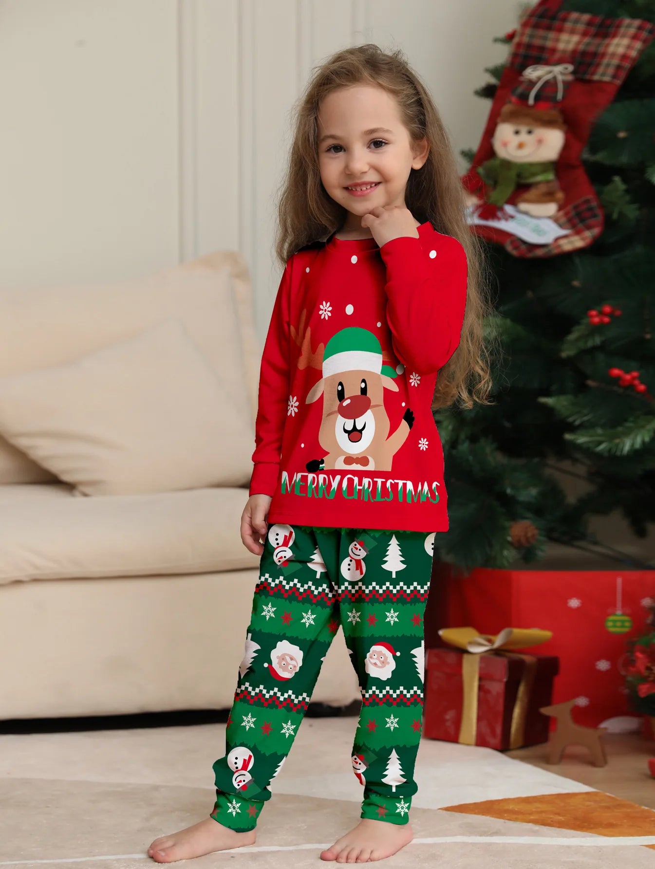 Christmas Pajamas Family Matching Outfits Mom Dad Kids 2 Piece Baby Romper Soft Sleepwear Xmas Family Look 2025 New Year Clothes