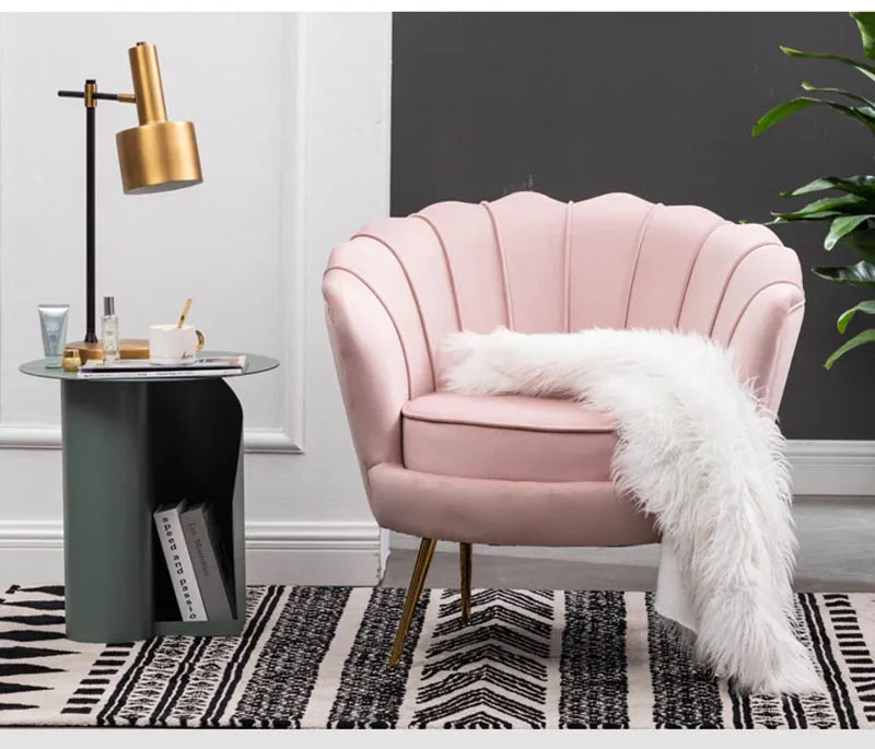 living room single Sofa Nordic Velvet Armchair Ergonomic design modern Corner small sofa luxury Relaxing chair Home furniture