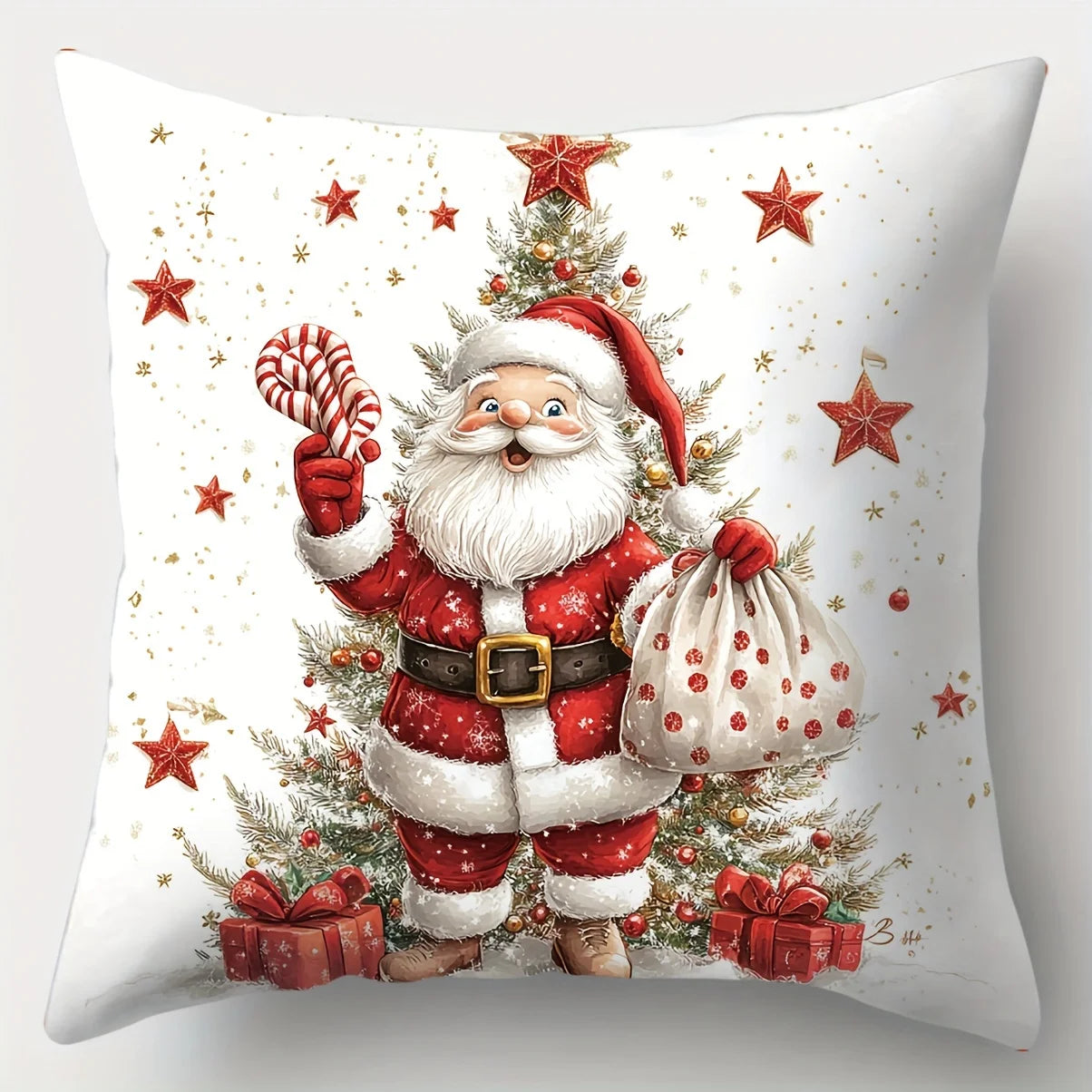 Christmas Cushion Covers Four-piece Set Festive Atmosphere Suitable for Parties Holidays and Daily Decoration