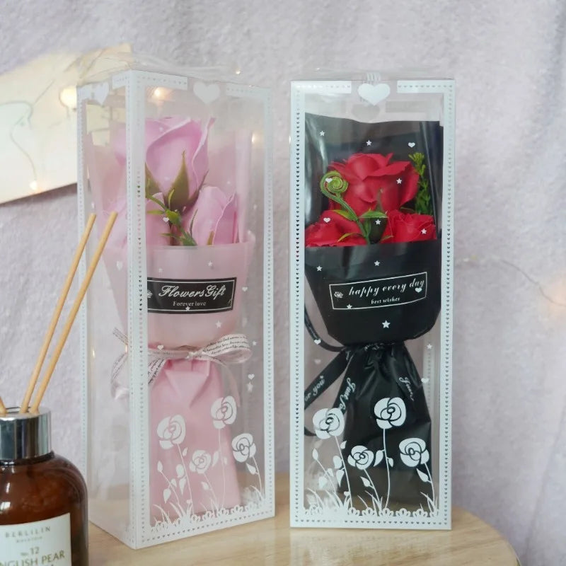 Bouquet Romantic Valentine's Day Gift for Her Premium Artificial Floral Decor Creative Home Decoration in Elegant Box