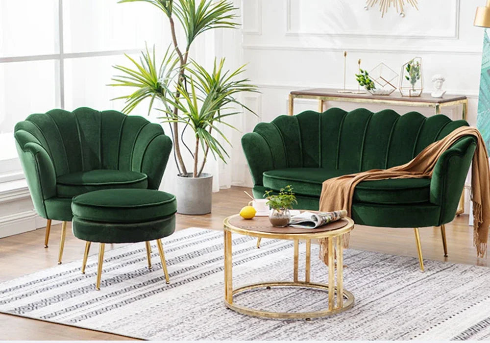 living room single Sofa Nordic Velvet Armchair Ergonomic design modern Corner small sofa luxury Relaxing chair Home furniture