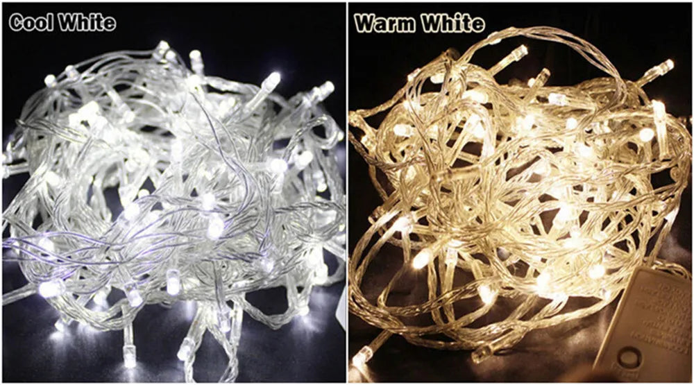 Christmas Lights 5M 10M 20M 30M 50M 100M Led String Fairy Light 8 Modes Christmas Lights For Wedding Party Holiday Lights