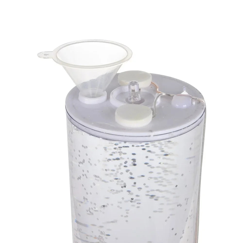 Christmas LED Candle Light Decorative Craft Night Lights Swirling Glitter Colorful Fantasy Crystal Night Lights Xmas Party Home