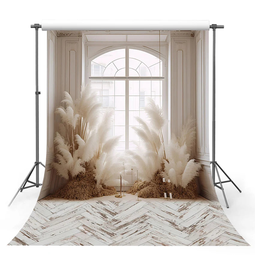 Mehofond Photography Background Indoor Window Boho Pampas Birthday Wedding Party Maternity Portrait Decor Backdrop Photo Studio