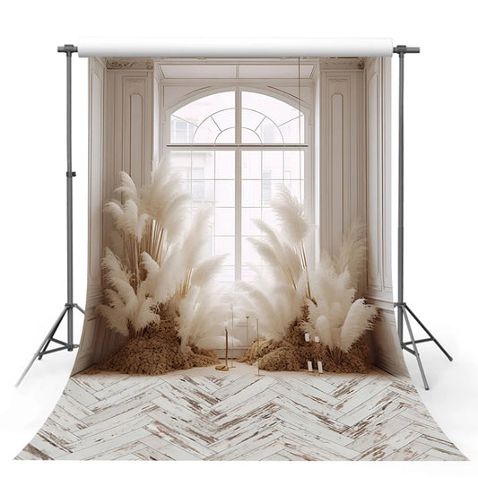 Mehofond Photography Background Indoor Window Boho Pampas Birthday Wedding Party Maternity Portrait Decor Backdrop Photo Studio