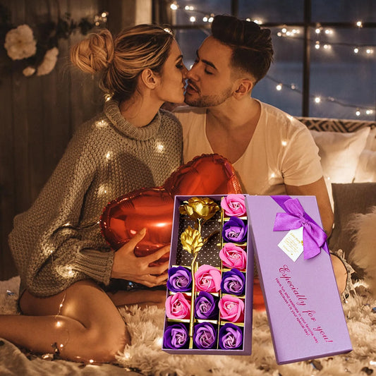 Valentine's Day Floral Scented Bath Soap Rose Flower, Rose Soap Set, Best Gifts for Her Women Girls Mom Lover Birthday Valentine