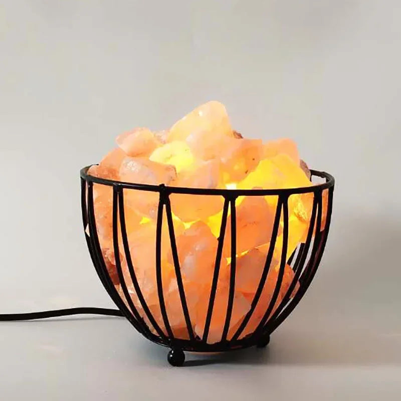Natural Himalayan Salt Lamp Handcrafted Crystal Salt Rock Warm Light Bedroom Decoration Night Light Bedside Lamp Crafts