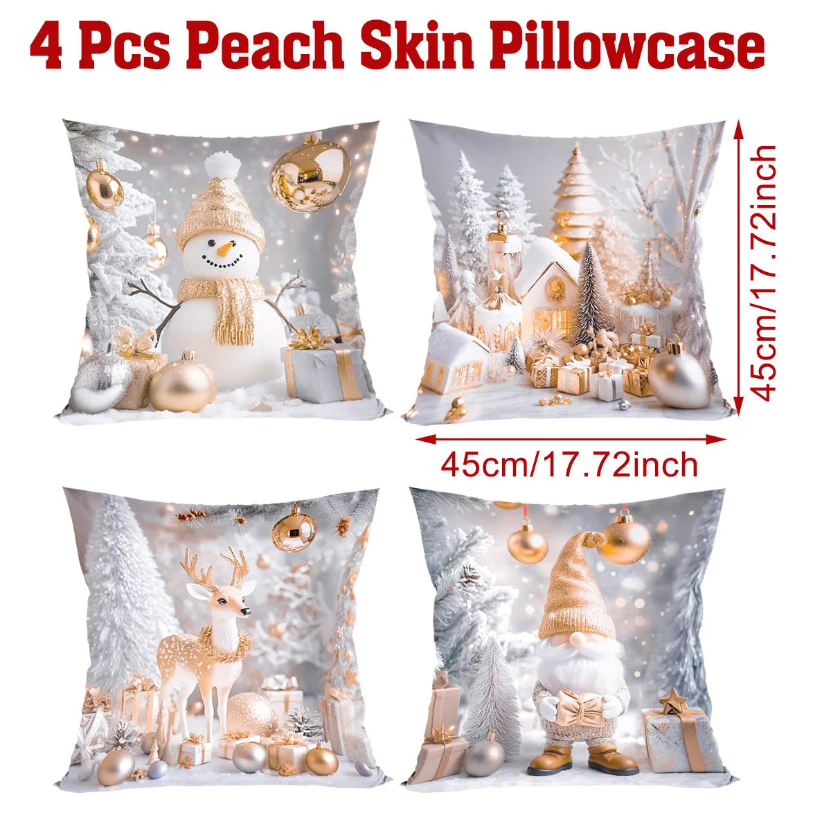 Christmas Cushion Cover Merry Christmas Decorations for Home 2025 Navidad Natal Xmas Ornament Sofa Pillowcase New Year Gift 2026