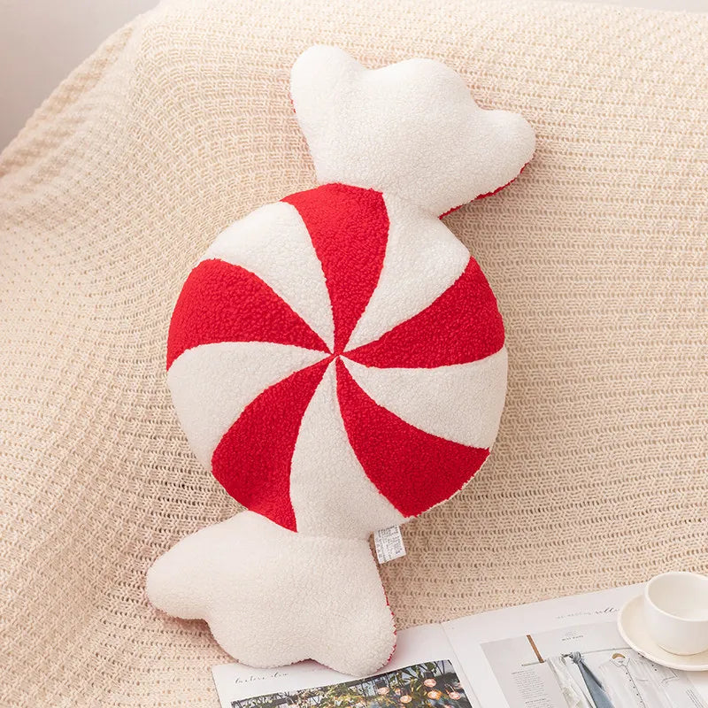 Christmas Snowflake Wreath Candy Cushion Holiday Atmosphere Decoration Ornament Gift Cushion