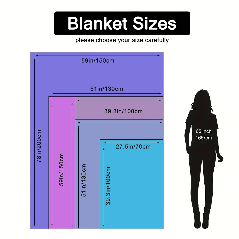 Christmas Flannel Blanket – Digital Santa/Reindeer Print, All-Season Cozy Polyester, Soft Touch, Ideal for Festive Decor & Gift