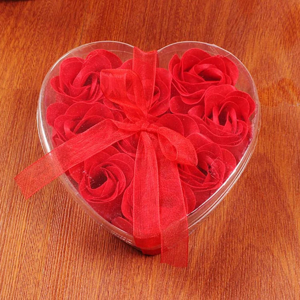 3/6/9 Heads Rose Soap Flower Bouquet Valentine'S Day Artificial Flower Bouquet Gift Women/Men Valentine Day Gift Wedding Decor