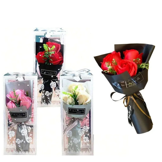 Bouquet Romantic Valentine's Day Gift for Her Premium Artificial Floral Decor Creative Home Decoration in Elegant Box