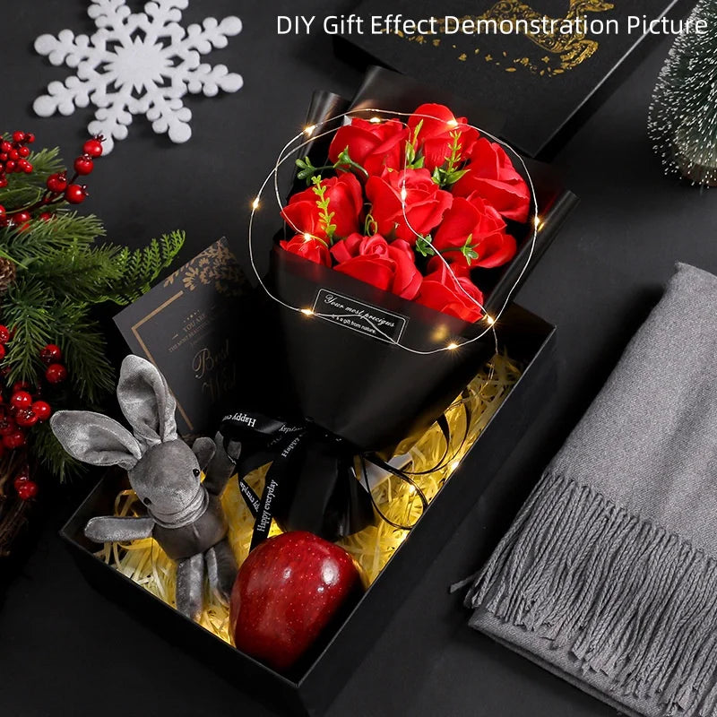 3/6/9 Heads Rose Soap Flower Bouquet Valentine'S Day Artificial Flower Bouquet Gift Women/Men Valentine Day Gift Wedding Decor