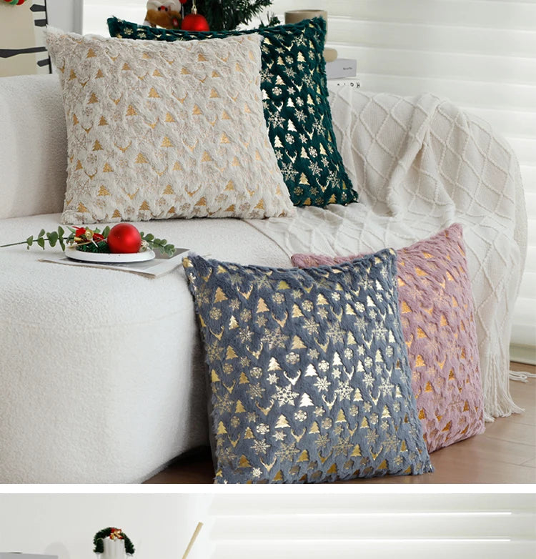 Christmas Cushion Cover the Single Side Personalized Gift 45x45 Cm Home Decorative Pillow Cover for Living Room Sofa Party