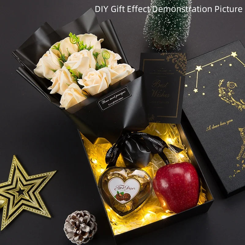 3/6/9 Heads Rose Soap Flower Bouquet Valentine'S Day Artificial Flower Bouquet Gift Women/Men Valentine Day Gift Wedding Decor