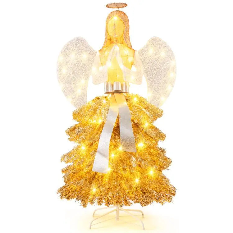 5.2 Feet Lighted Angel Artificial Christmas Tree with Warm White LED Lights Christmas Trees Product