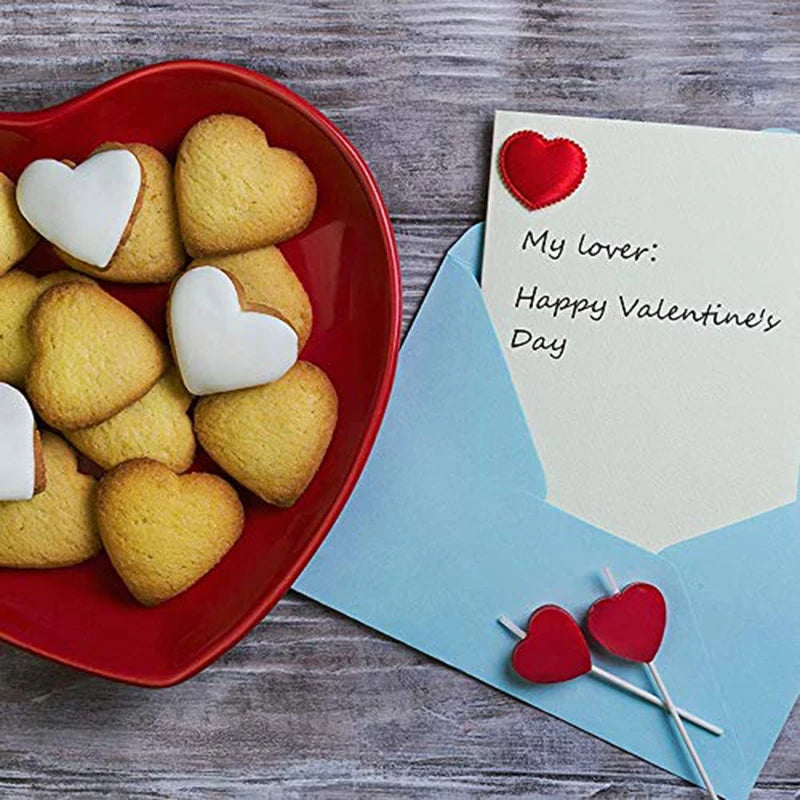 5 Piece Heart Shaped Cookie Cutter Set Valentine Cookie Cutter Stainless Steel Heart Cutter Valentine's Day Gift