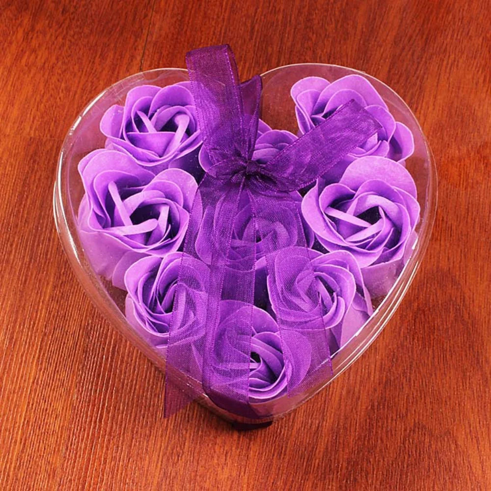 3/6/9 Heads Rose Soap Flower Bouquet Valentine'S Day Artificial Flower Bouquet Gift Women/Men Valentine Day Gift Wedding Decor
