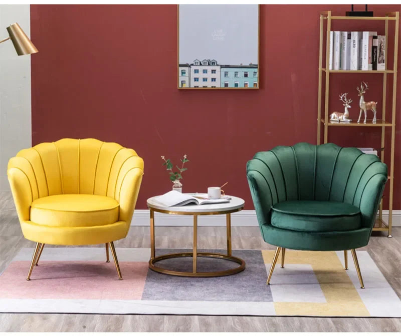 living room single Sofa Nordic Velvet Armchair Ergonomic design modern Corner small sofa luxury Relaxing chair Home furniture