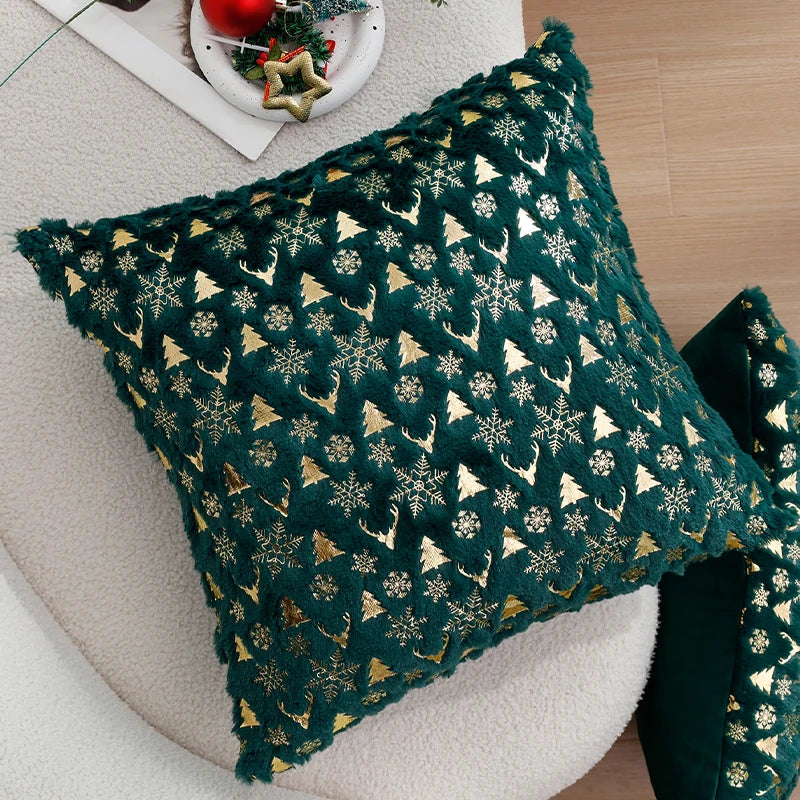 Christmas Cushion Cover the Single Side Personalized Gift 45x45 Cm Home Decorative Pillow Cover for Living Room Sofa Party