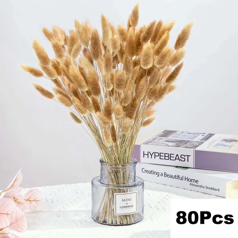 Dried Pampas for Decoration Fluffy Natural Tall Pampas Set 30-100Pcs Small Reed Dried Flowers Bouquet Boho Home Ramadan Decor