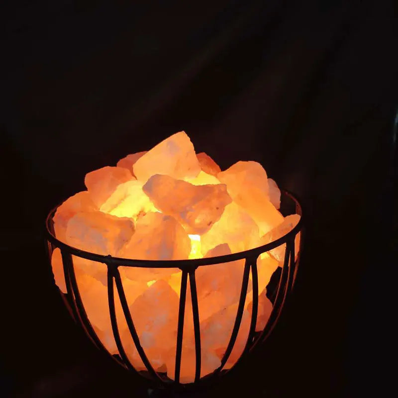 Natural Himalayan Salt Lamp Handcrafted Crystal Salt Rock Warm Light Bedroom Decoration Night Light Bedside Lamp Crafts