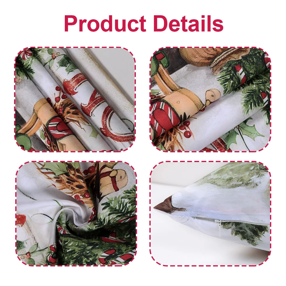 Christmas Cushion Cover Merry Christmas Decorations for Home 2025 Navidad Natal Xmas Ornament Sofa Pillowcase New Year Gift 2026