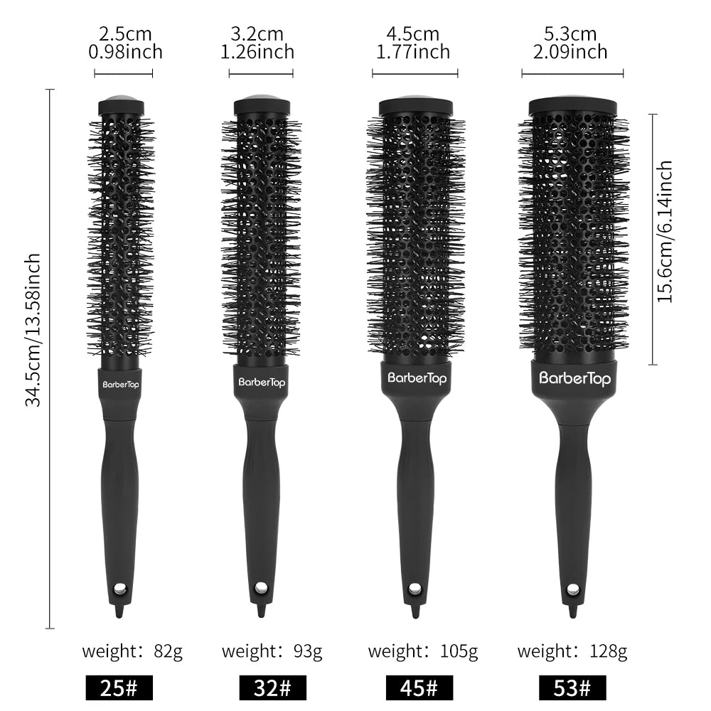 35cm Thermal Protection Hair Roller Brush - Salon Blowout Volumizing Tool for Long Thick Hair, Heat Resistant Styling