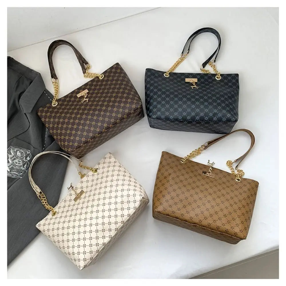 Trendy Shopping Bag Purse Women Luxury Design Tote Bag  Large Capacity Handbag Fashion Printing Shoulder Bag